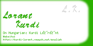 lorant kurdi business card